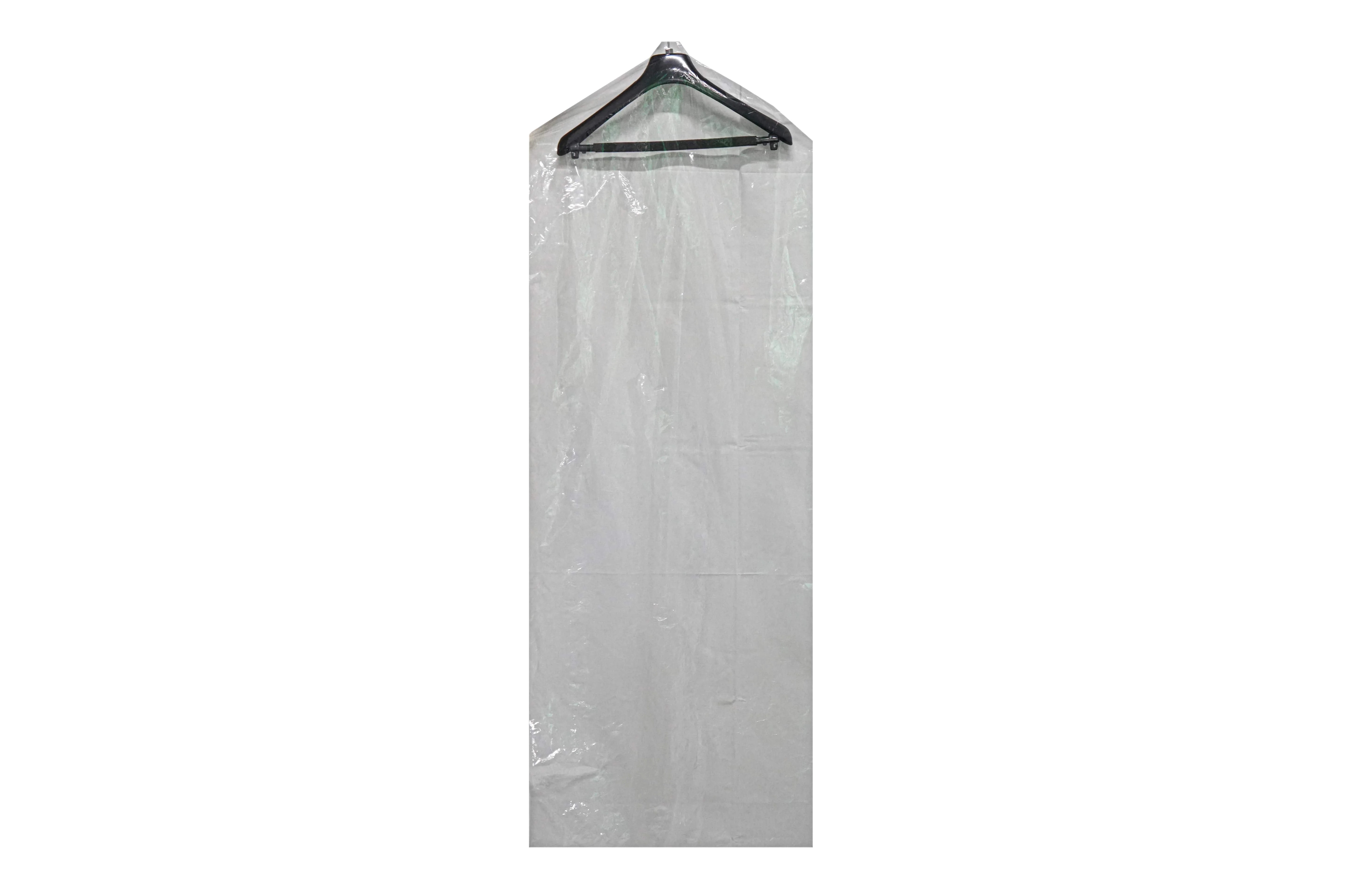 LDPE Plastic Transparent Suit Cover Garment Packaging Bags For Clothes Dry Cleaning Wedding Dresses Laundry Dustproof