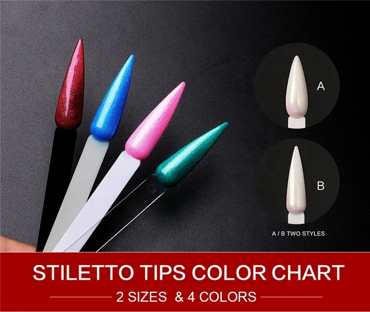 
40pcs/lot 2 size 4 colors False Nails Display Tips Stiletto faux ongles espositore nail wheel clear tip nail Showing Shelf Salon 