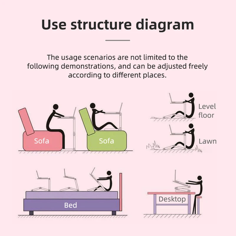 Hot Sale Bed Computer desk Kids Laptop Holder Stand Folding PC Table Living Room Furniture Home Office Lap Laptop Desk