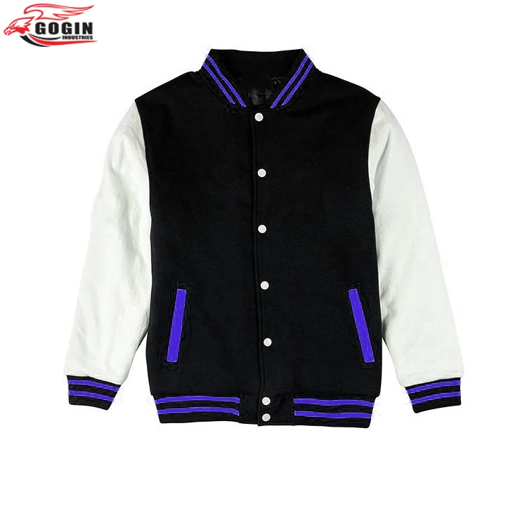 2022 New Design White Sleeves Color Body baseball Winter jacket