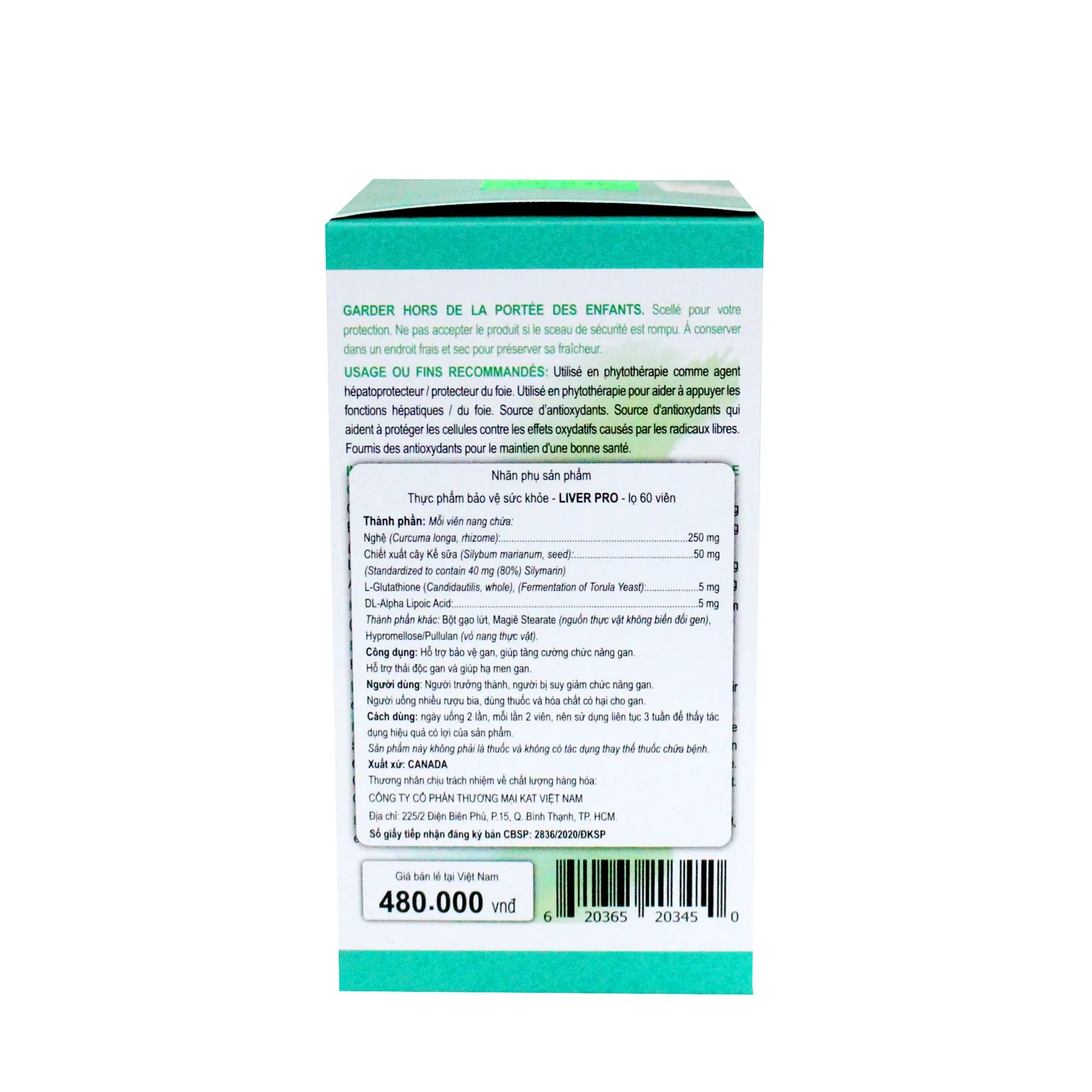 Liver Pro - Organika - Bottle of 60 Capsules - Helps Protect Liver, Enhance Liver Function