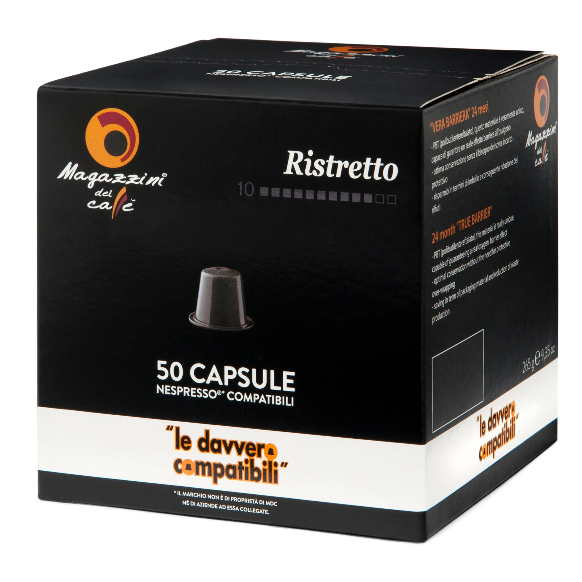 Итальянские капсулы для кофе Nespresso *, совместимые с риретто-50 шт. в коробке