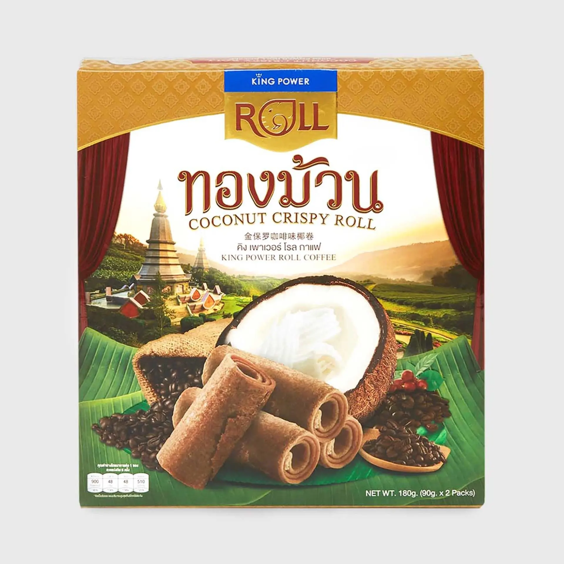 KING POWER ROLL Coffee THAI SNACK FOR EVERYONE TO ENJOY WITH DELICIOUS TASTE