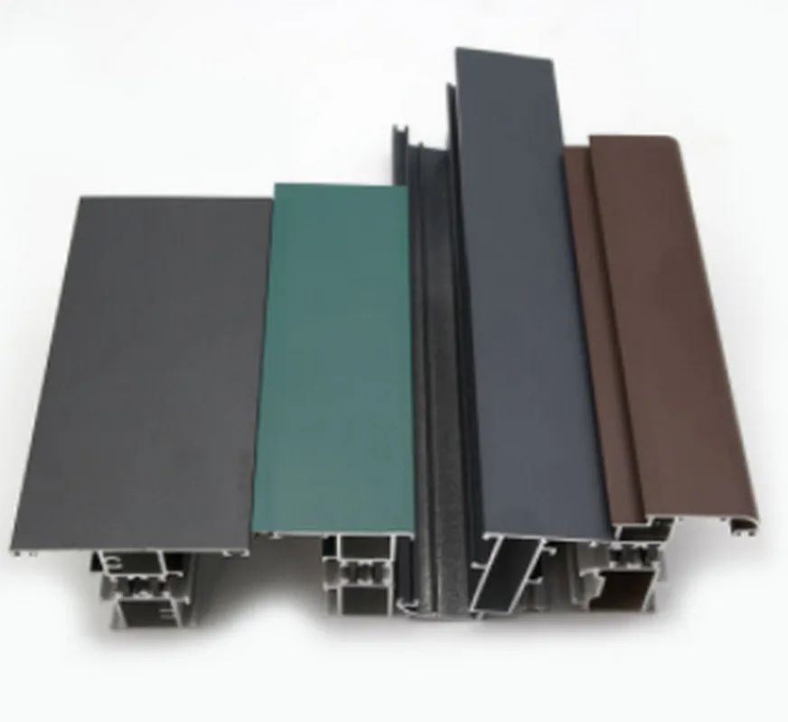 Aluminium extrusion powder coated sprayed profiles