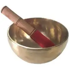Hand Painted Metal Tibetan Singing Bowl Set  Musical Instrument for with Wooden Stick Mallet For Meditation Yoga