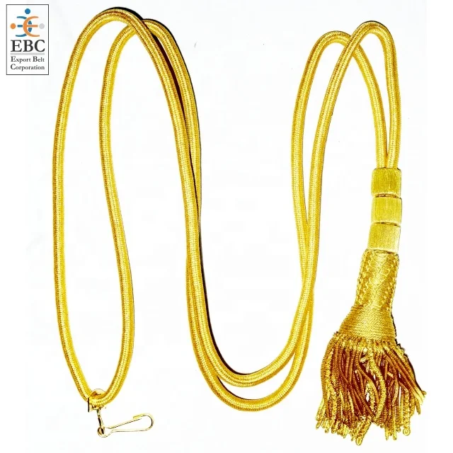 OEM Wholesale Gold Bullion Wire Tassel Pectoral Cord for Bishop Priest Stole Vestment Cross Green Gold Twisted Metallic Trim