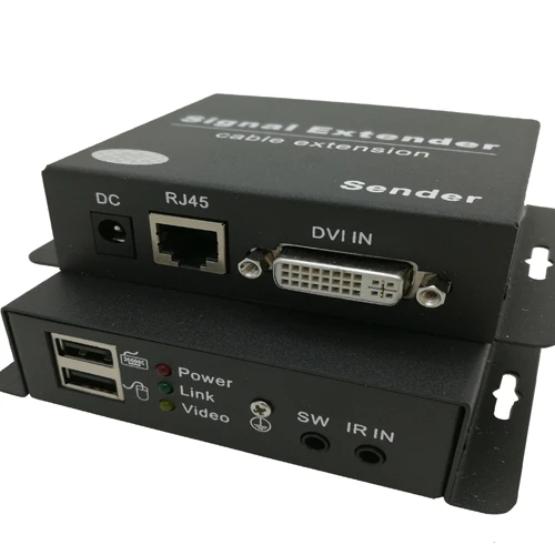 
 DVB-100DU IR Remote Control Tx Rx DVI Video Extendor USB Keyboard Mouse Support 80m 4K No Latency RJ45 Cat5e DVI KVM Extender  