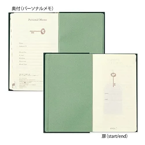 FOR MIDORI STA-1289 3/5 Years Continuous Use Door Series Recycled Leather Diary Notebook Notepad Life Record
