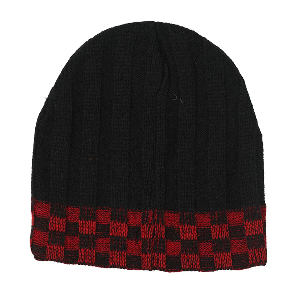
Custom Logo Trendy High Quality Acrylic Warm Winter Hats Caps Plain Dyed Knitted Beanie Hat 