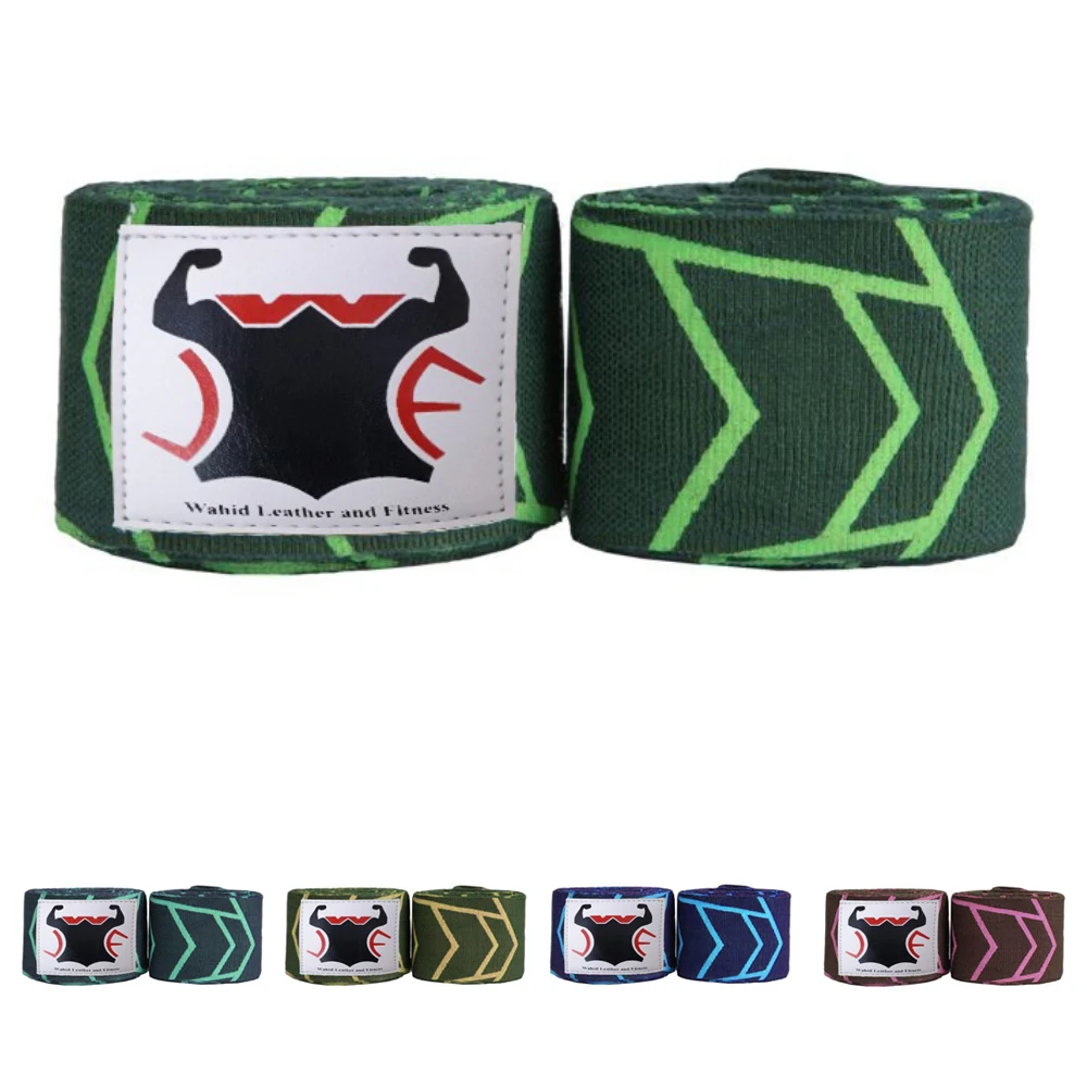 Easy Hook & Loop Mexican Style & Best Selling Hand Wraps for Boxing Training High Quality with Printed Colors