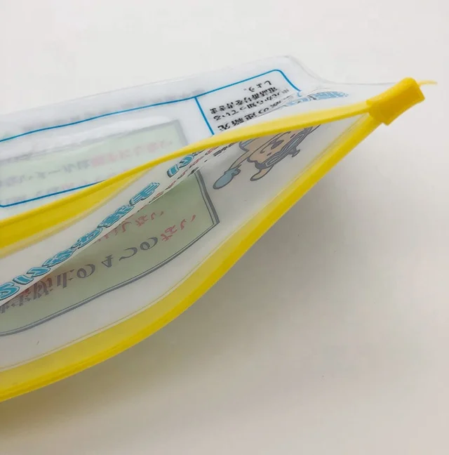 Eco-friendly Custom design PVC  cute  offset printed  logo with zip lock pouch for children health book