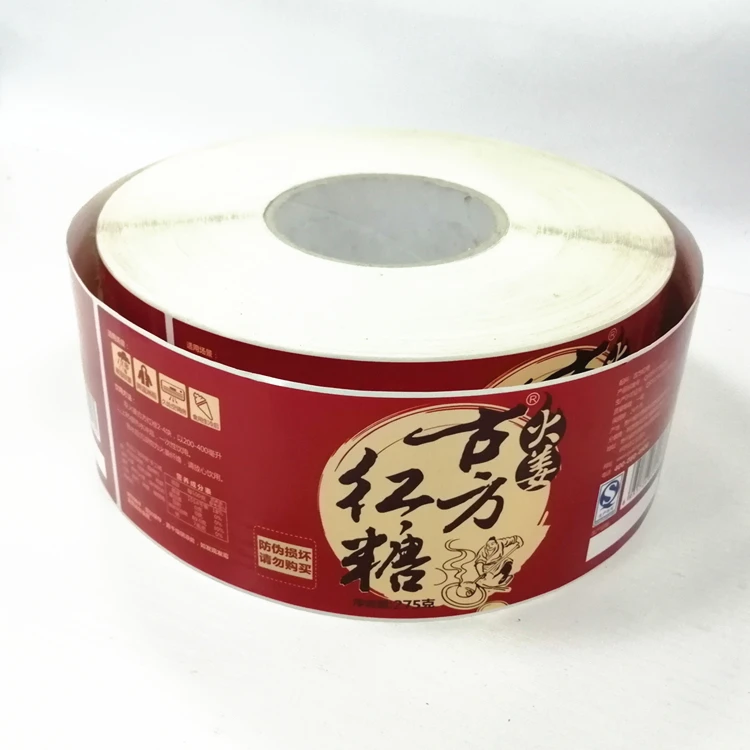 CMYK Printing Self Adhesive Waterproof White Pearlized BOPP Kitchen Product Label for Plastic Jam Jar
