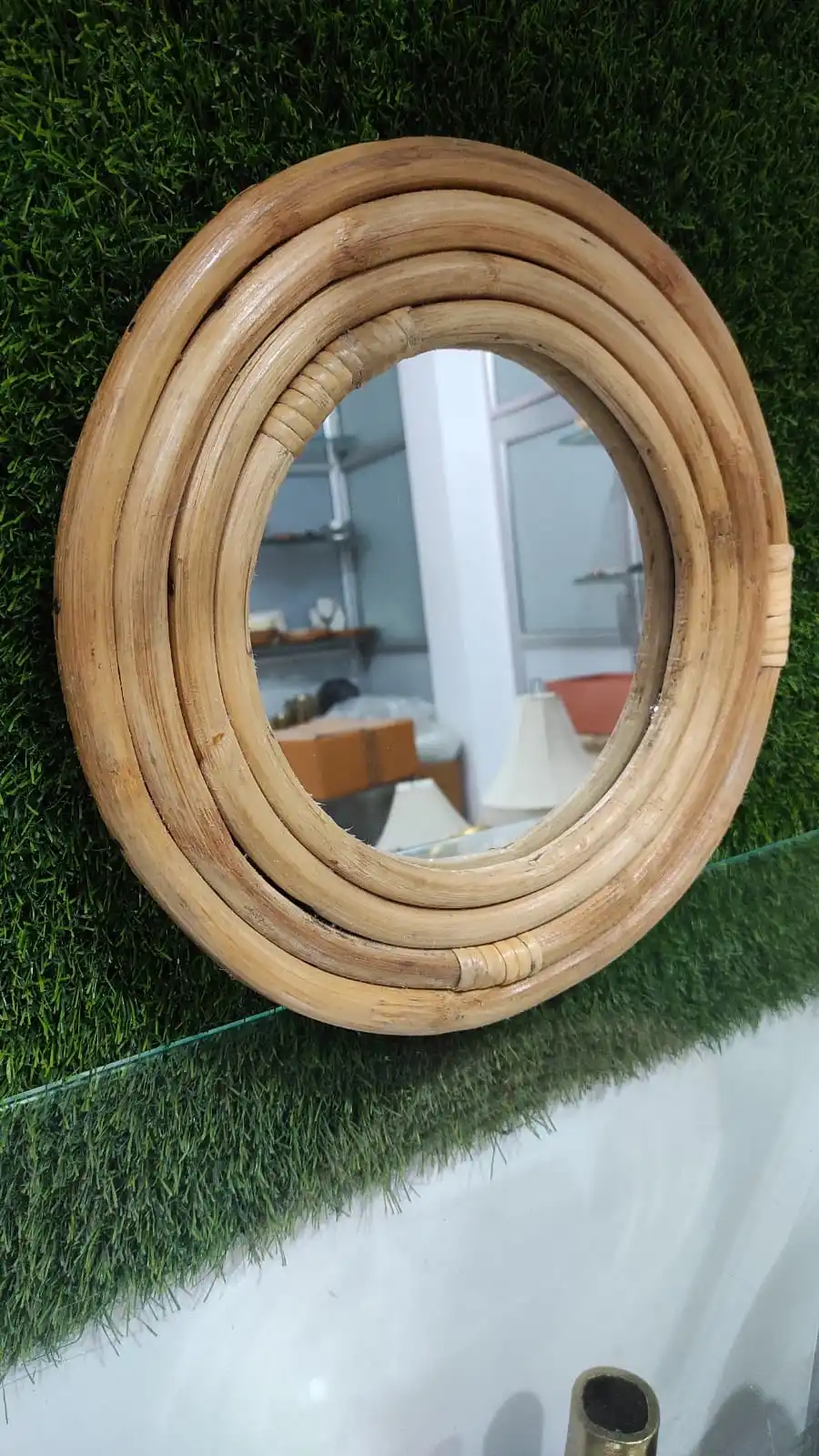 RATTAN WALL MIRROR