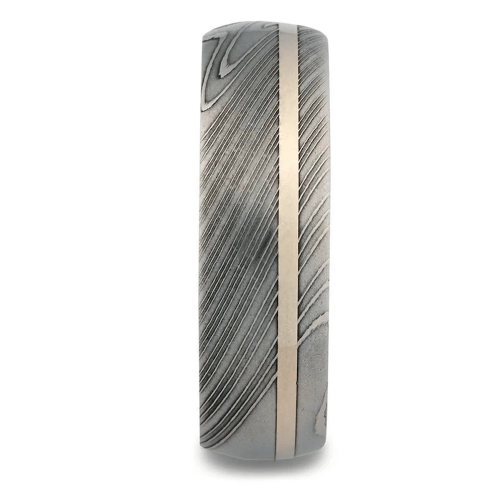 
Top High Quality Comfortable Fit Damascus Steel Rings For Men 