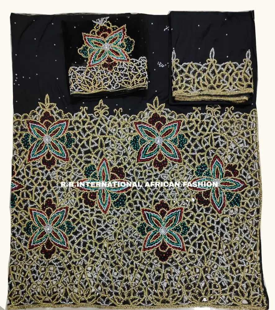 Heavy Beaded George  Fabrics  Nigeria  George Wrapper
