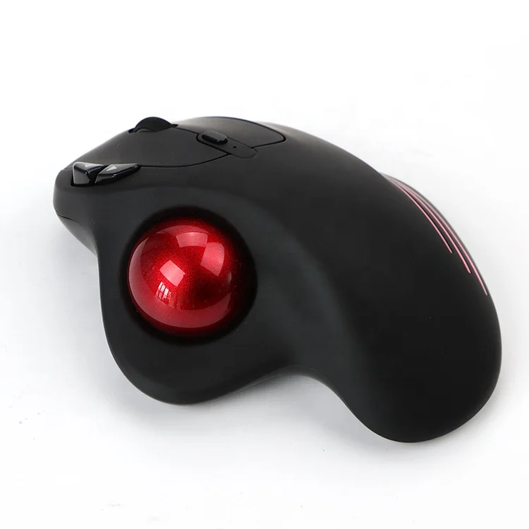 Wireless Trackball Mouse Rechargeable Ergonomic Mouse RGB Glow  Easy Thumb Control Compatible for PC  Laptop iPad