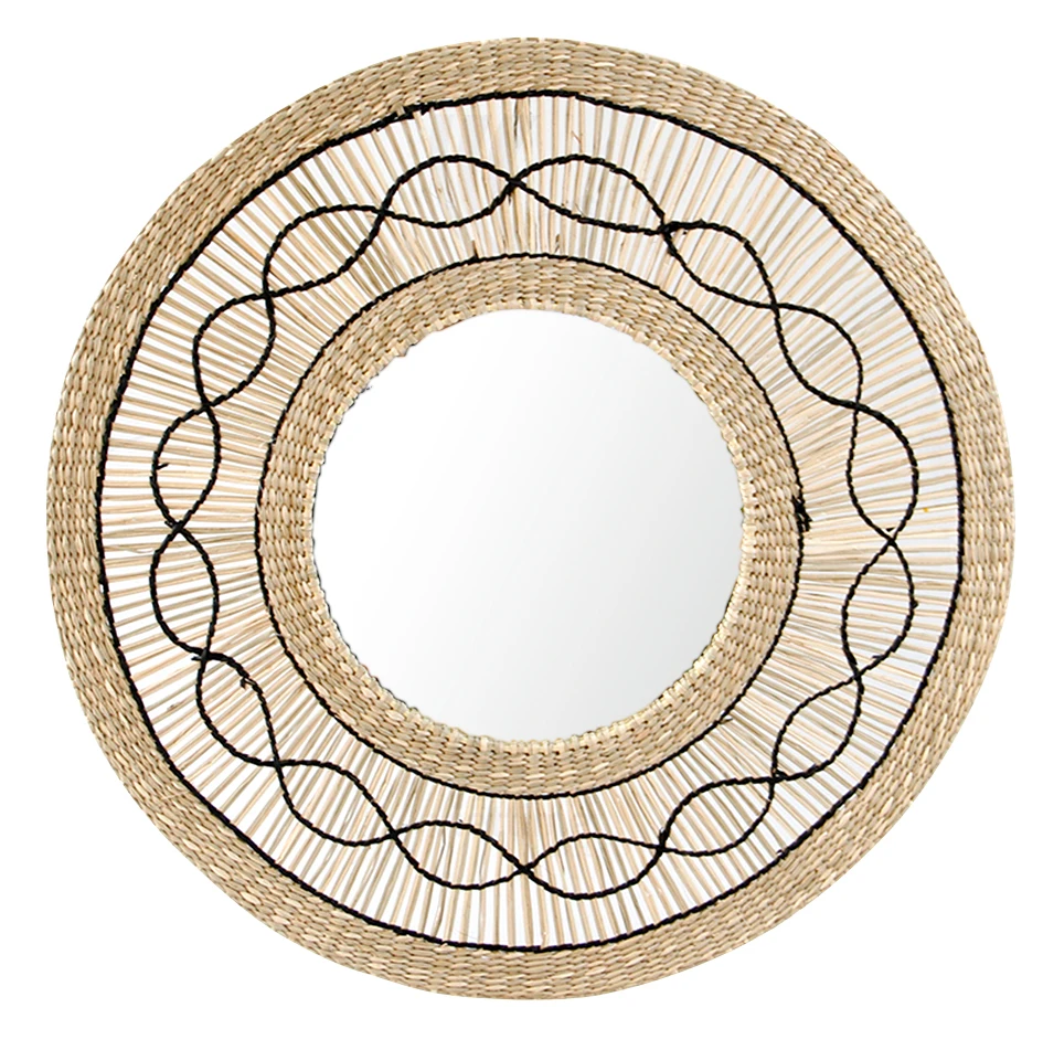  Качественное зеркало для спальни из ротанга морской травы гиацинта в европейском стиле подарочной коробке вьетнамский сувенир
