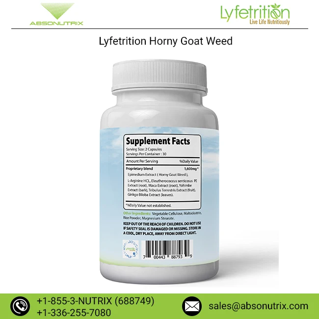Капсулы Lyfetriiton из ороговевшей козьей травы по лучшей