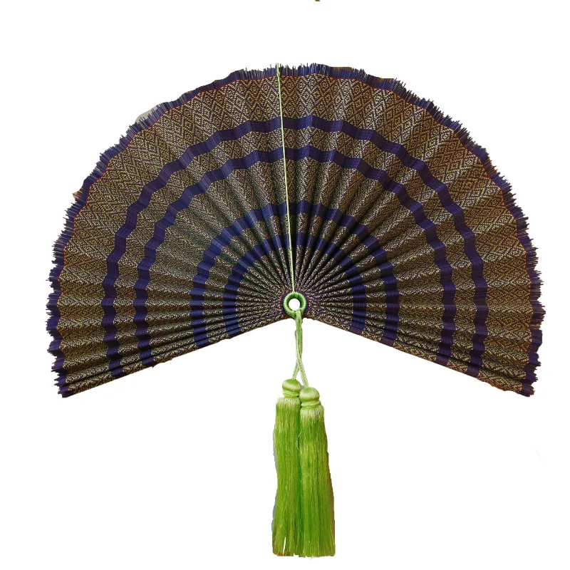 Premium Quality Brocade Bamboo Wall Fan Decor Minimalist Home Decor Made in Vietnam