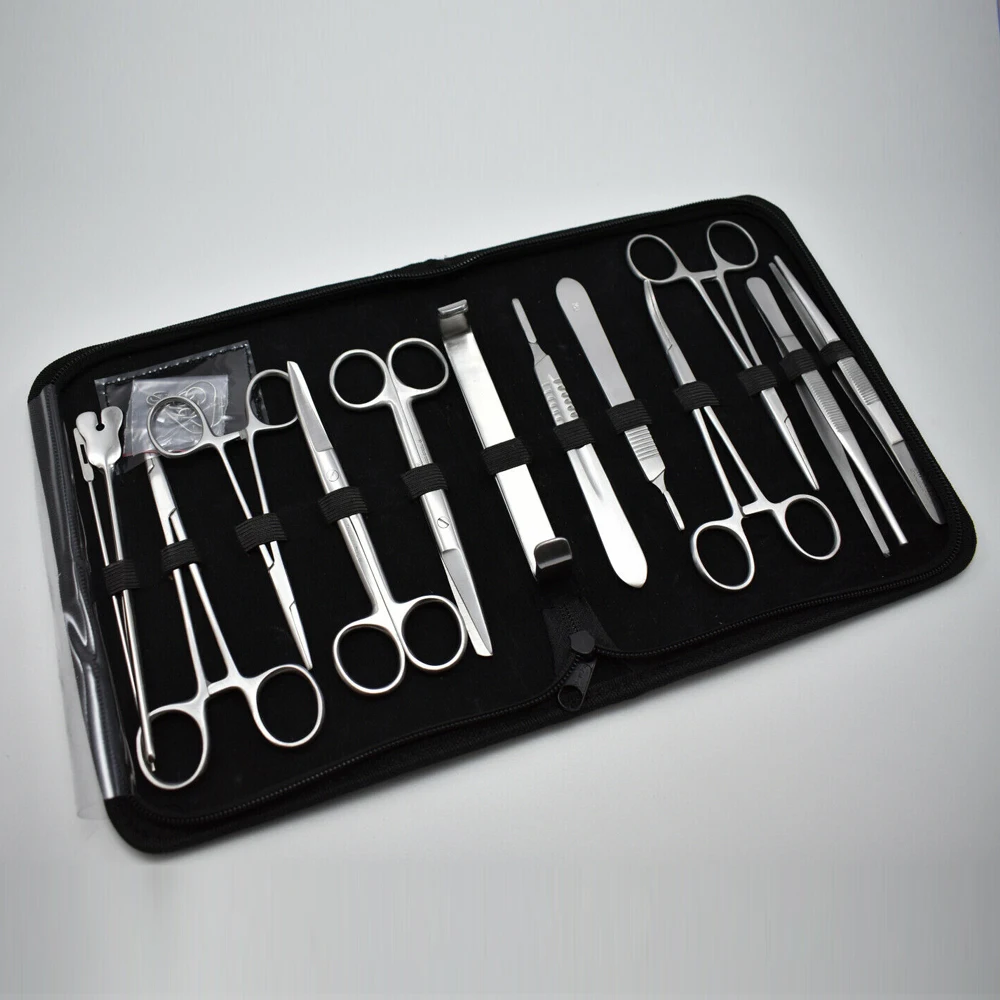 Набор из 14 передовых лабораторных наборов набор для расслоения 2024 шва нержавеющей стали инструменты анатомии