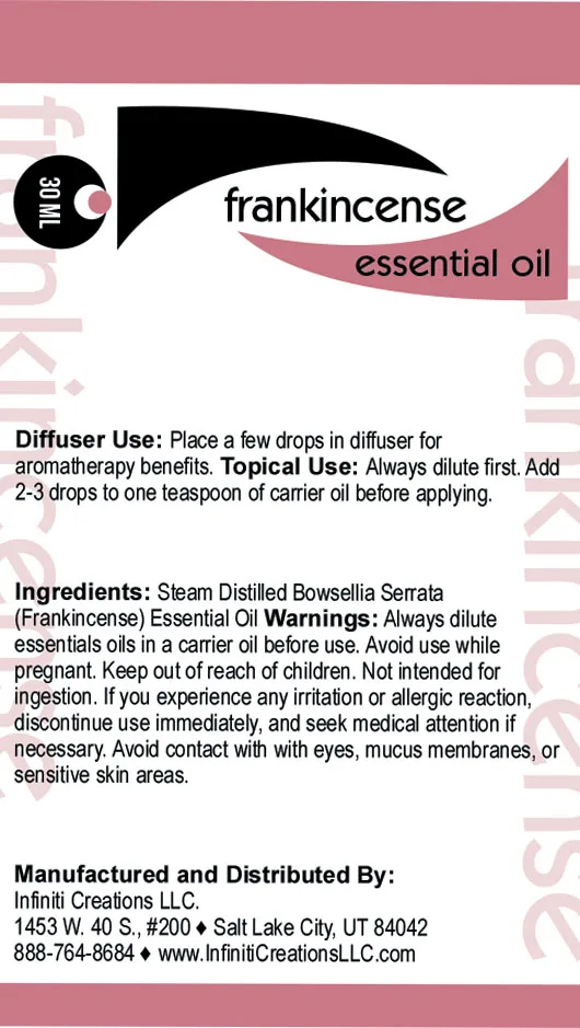 Переносное масло серии Frankincense премиум качества органическое эфирное Экстра девственницы 30 мл