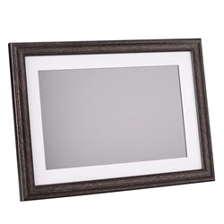 Type A Black wood border Digital Frame, Compatible with 10.1 inch high-definition LCD touch screen, WIFI, remote operation
