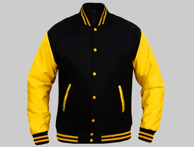 
baseball Varsity jacket for men custom logos with wool and leather sleeves / American Style wholesale schoolboy jackets 