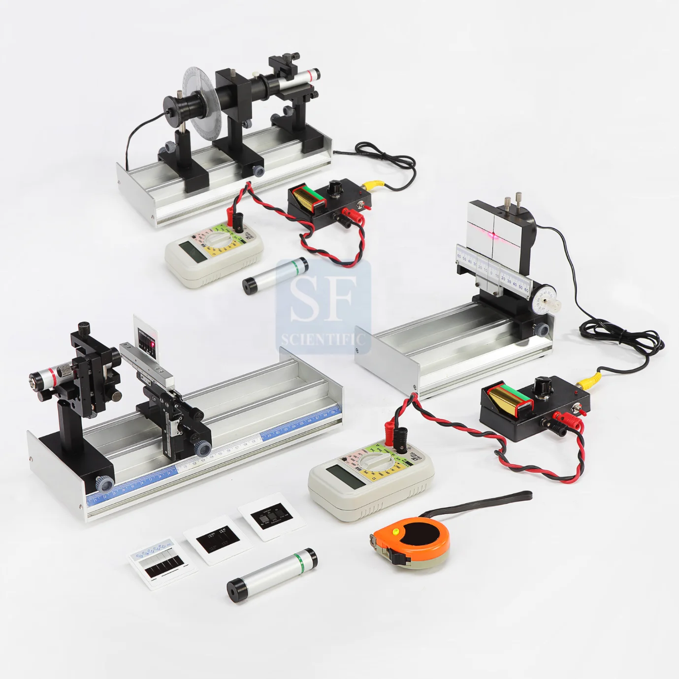 (TAIWAN) Basic Wave Optics set for physics light diffraction interference single double multiple slit grating polarization