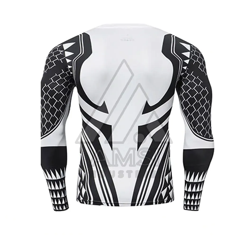 Design compression mma rash guard,oem mma rashguard custom sublimated printed mens rash guard