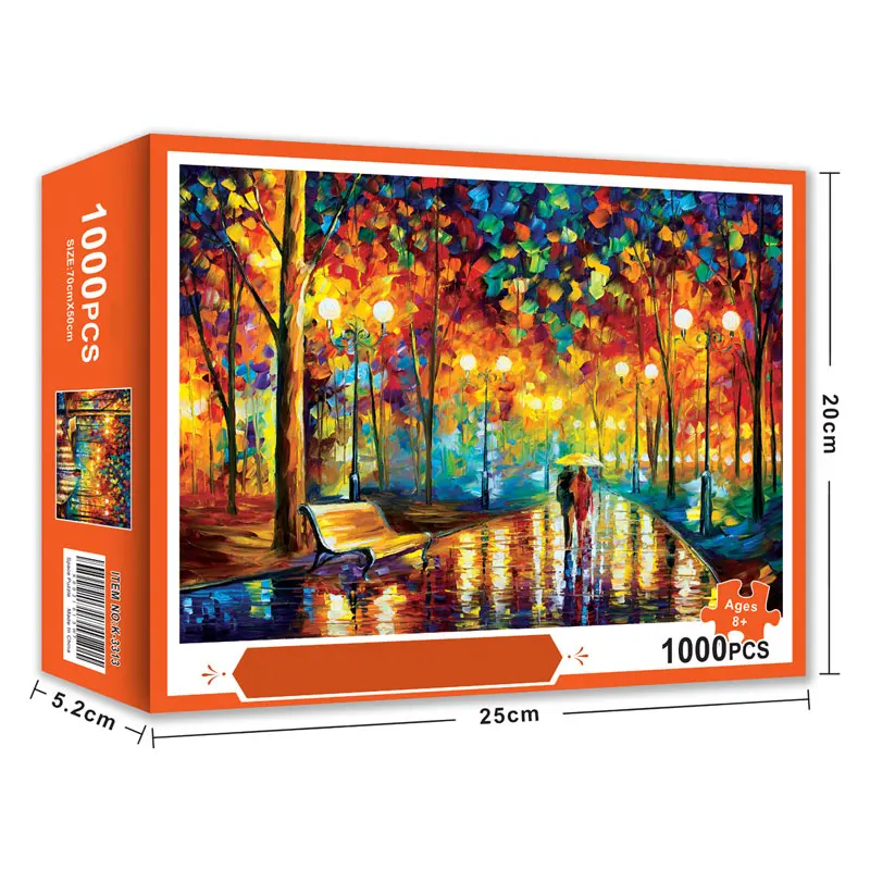 Wholesale Painting Paper DIY Adult Kid Manufacturer Children Custom Jigsaw Pieces Box 3d Game Puzzle 1000