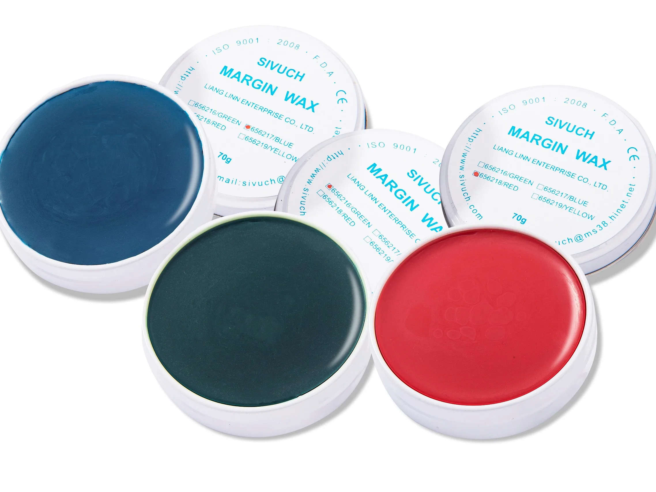 Margin Wax Cervical Wax 70g round tin can type for dental technician use in dental lab