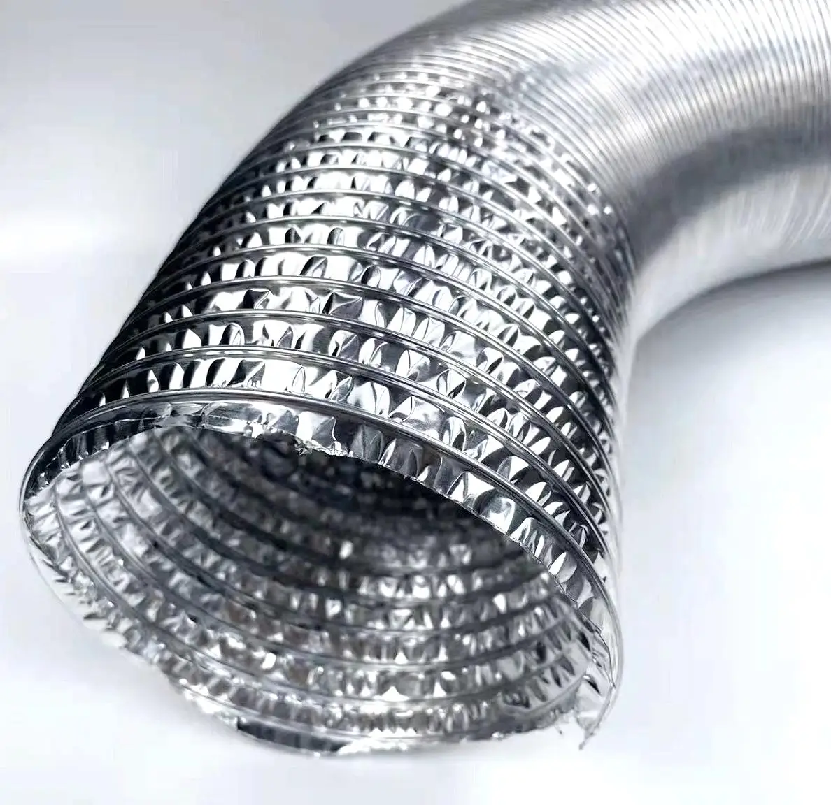 8ft Non-insulated aluminium flexible duct connector flexible air ducts with double aluminum foil