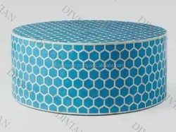 Bone Inlay Table Bone Inlay Furniture For Luxury Home Mother OF Pearl Furniture Mother of Pearl Round Table For Hotel Supplier