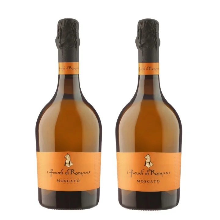 Party pack Sparkling High quality Italian  wine Moscato I Feudi di Romans 0,75 L Sparkling Wine Bottle of Wine