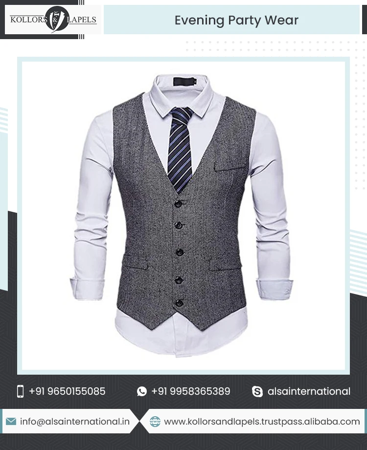  Latest New Design Cloth Waistcoat Multi Color Mens