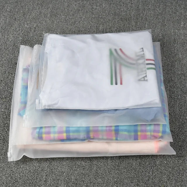 
Custom Print Matte Frosted Poly EVA PE PVC Clear Plastic Clothing Packaging Zip Lock Bags With Logo 