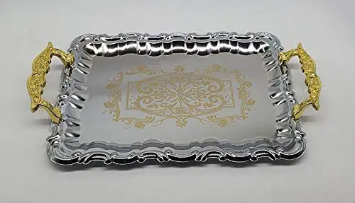 
Serving Tray With Brass Handle Serving Tray Hotel Bedside Restaurant Luxury Brass Metal Brass Decorative Serving Tray 