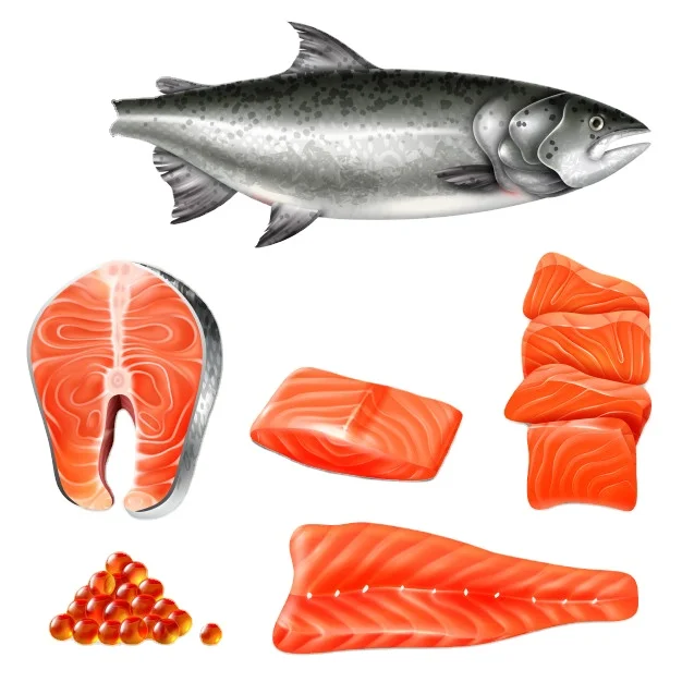 Frozen Atlantic Salmon Fish Head