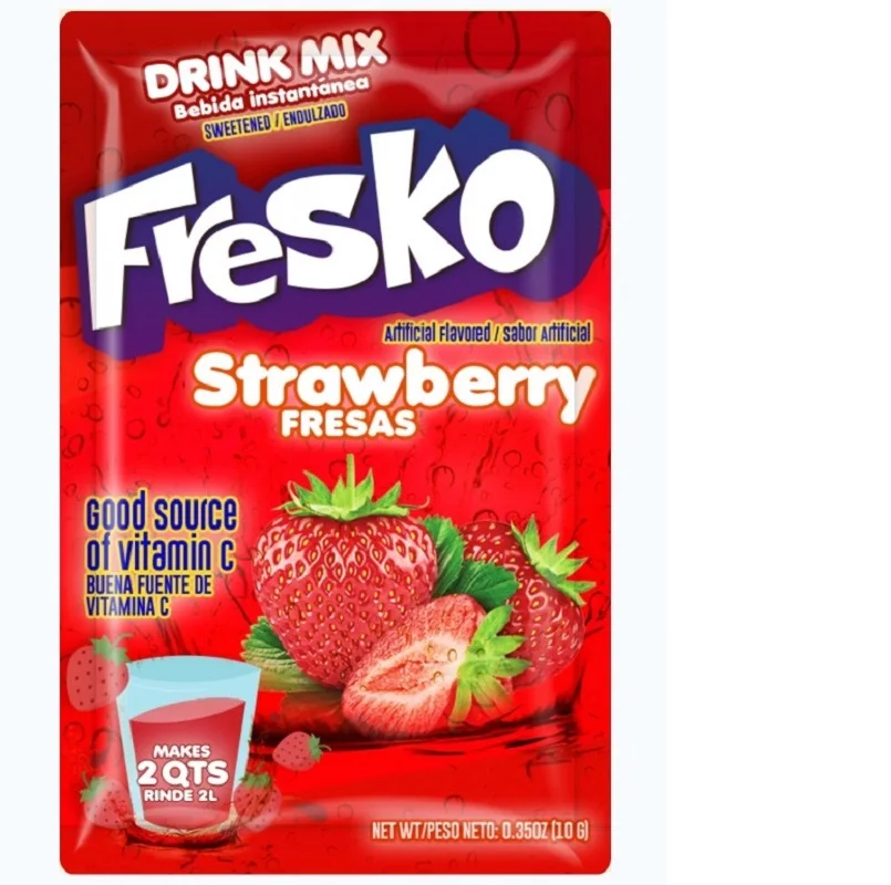 Strawberry Flavored Beverage Powder Drink Instant juice 2 Liters  Fruit Flavor