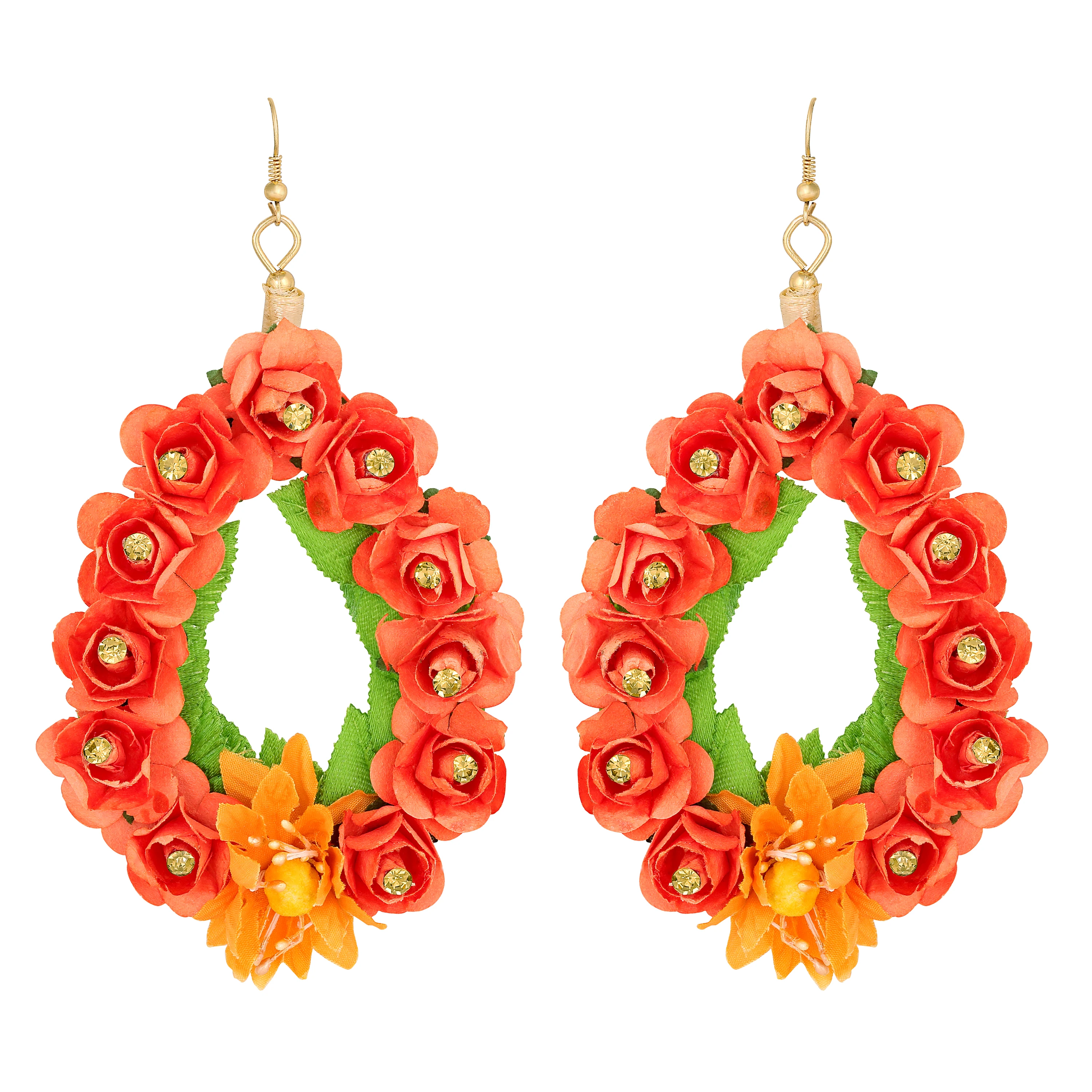 Kundan earrings diamond earrings bijoux jhumka polki jewelry Long Chandelier Jhumki Attach Dangler Jewellery Earrings