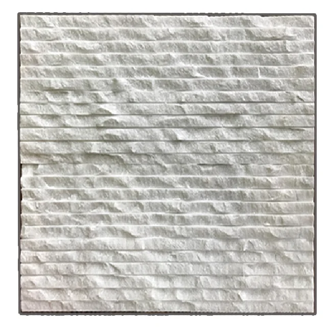 Milky White Marble Wave Shape Chiseled Tiles Made In Viet Nam Wholesale 100% Natural Material