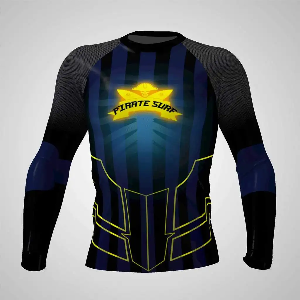 
Sublimation Printed Custom Logo Rash Guard Mma Bjj Surf Rashguard Long Sleeve Manufacturers 