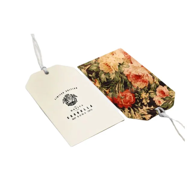 Оптовая продажа индивидуальные Бумажные подвесные бирки для одежды