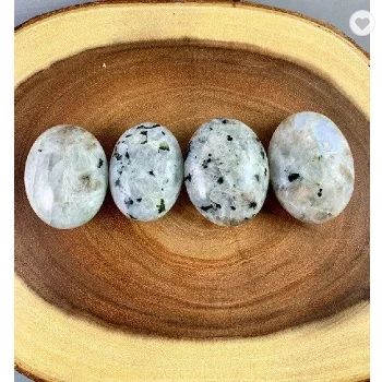 Natural Rainbow Moonstone Palm Stones Massage Stone for Sale crystals healing stones rainbow moonstone