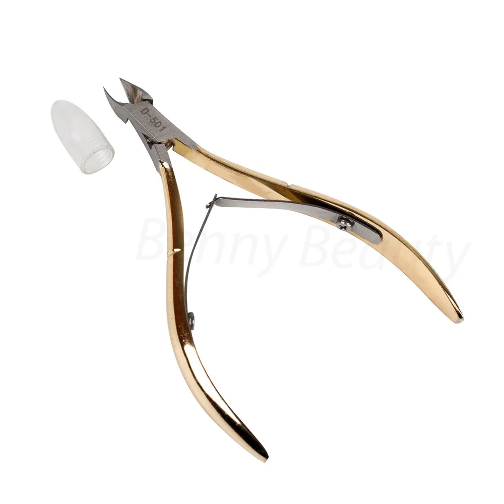 Низкий минимальный объем заказа нержавеющие кусачки для кутикулы Позолоченные инструменты для красоты кутикулы кусачки