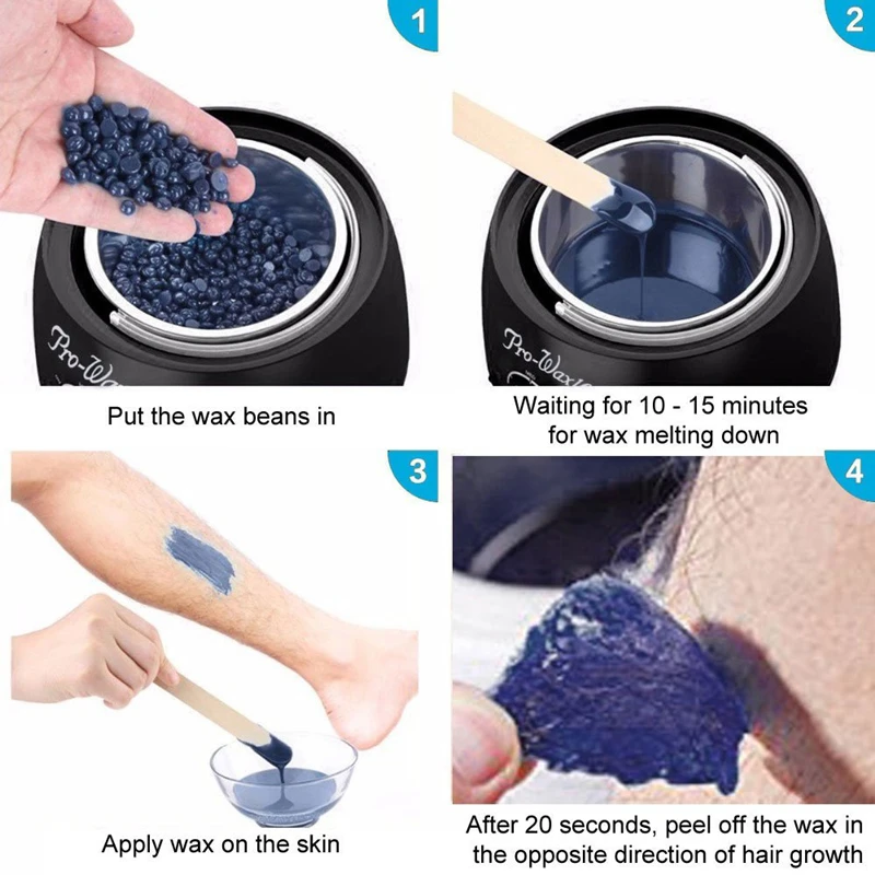 Hot on amazon electric wax warmer set hair removal bean heating