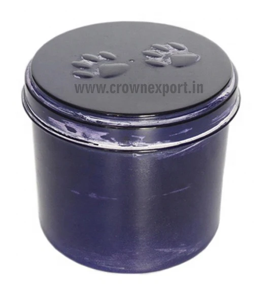 black & white color Tin pet urns Paw print tall urns paw mark pet cremation urn for dog & cat ashes from top listed supplier