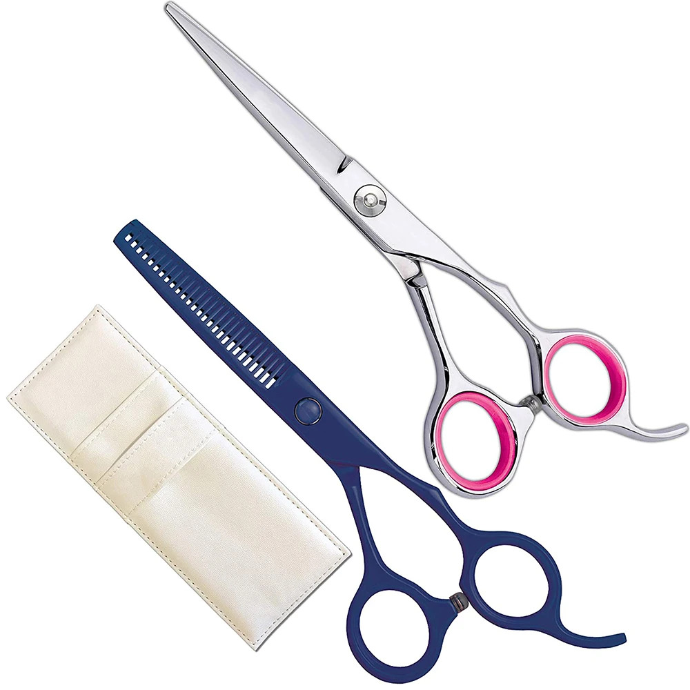 Hot Sale Barber hair Thinning abd hair cutting Barber Scissors Set For Sale with Pu leather case