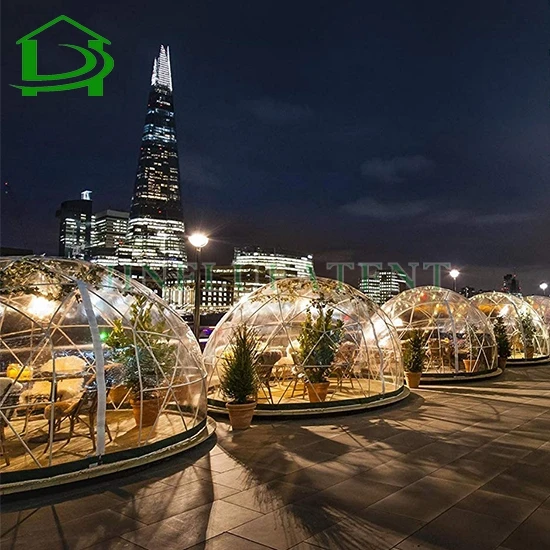 Геодезическая купольная палатка для прозрачной столовой 4 м 5 6