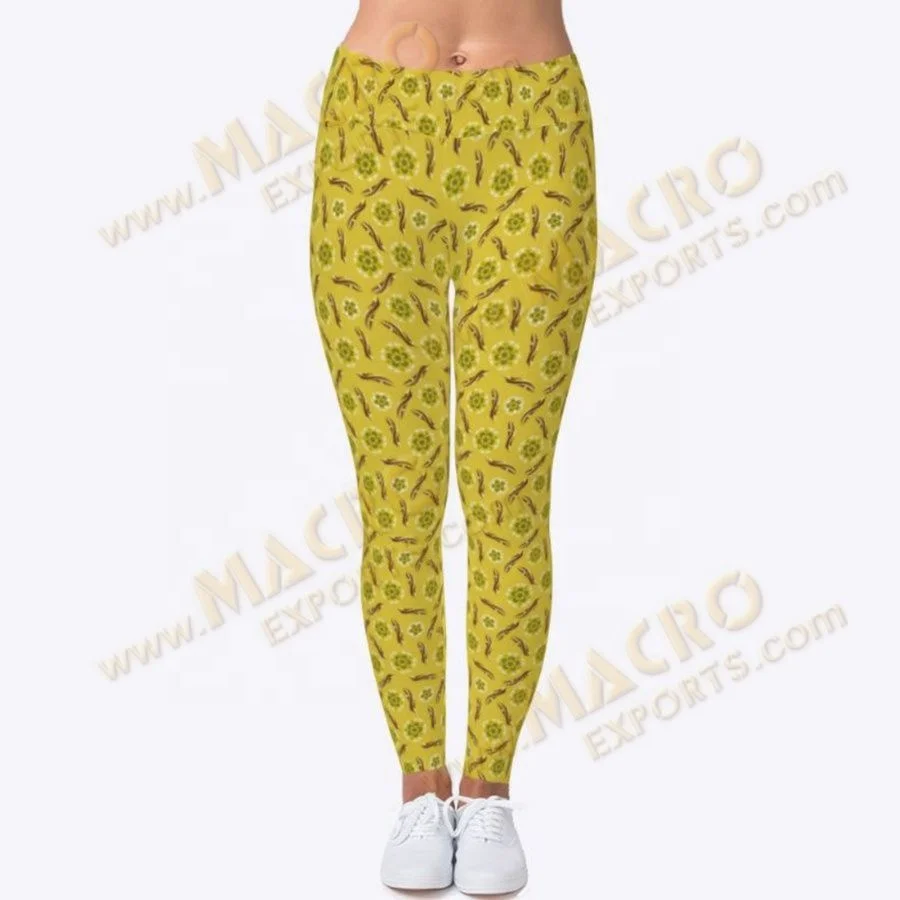 Wholesale High Quality Women Digital Printed Running Tights Fashion Mesh Yoga Pants print workout leggings Wholesale sublimation